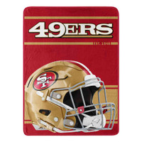 The Northwest NFL 46"x60" Throw Blanket Football Micro Run - San Francisco 49ers