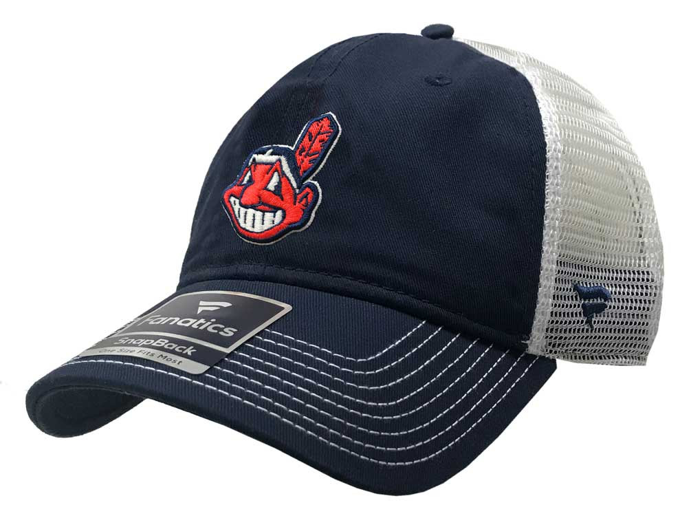 Fanatics MLB Cleveland Indians Baseball Cap Logo Mesh Back Adjust
