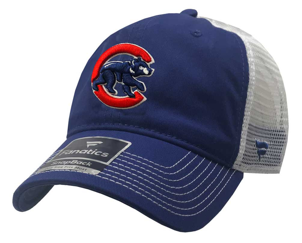Fanatics Mlb Chicago Cubs Baseball Cap Logo Mesh Back Adjust Hat Iconic Style Sports Diamond