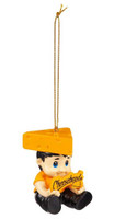 Original Cheesehead Sculpted Cheesehead Lil Fan Hanging Ornament-Gold 3OT5070NLF