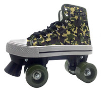 Roces Boys Casual Quad Roller Skates Camouflage Camo Front Stopper Sneaker Style
