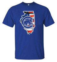 Fanatics Mens MLB Chicago Cubs Banner State Tee T-Shirt Short Sleeve Baseball IL