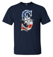 Fanatics Mens MLB Seattle Mariners BannerWave Tee T-Shirt Short Sleeve Baseball