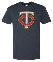 Fanatics Mens MLB Minnesota Twins Distressed Logo Tee T-Shirt S/S Baseball MN