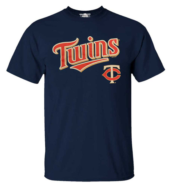 Fanatics Mens MLB Minnesota Twins Main Crew Tee T-Shirt Baseball ...