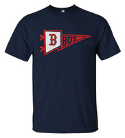 Fanatics Mens MLB Boston Red Sox Power Pennant Flag Tee T-Shirt S/S Baseball MA