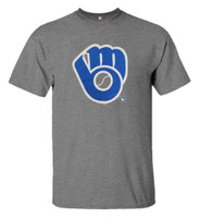 Fanatics Mens MLB Milwaukee Brewers Coop Primary Tee T-Shirt S/S Baseball