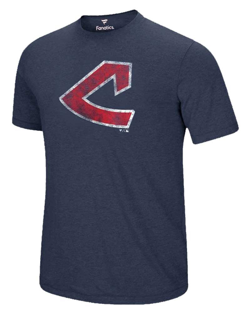 Fanatics Mens MLB Cleveland Indians Throwback Retro Tee T-Shirt S