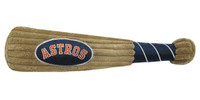 Pets First MLB Houston Astros Plush Soft Baseball Bat Squeaker Dog Toy - Brown