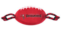 Pets First NFL Tampa Bay Buccaneers Tough Nylon Rope & Squeaker Football Dog Toy