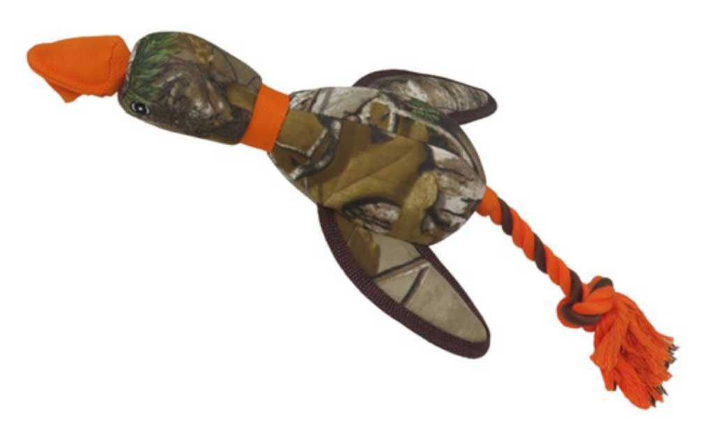 Pets First Realtree Duck Slingshot Tough Nylon Rope & Squeaker Dog Toy