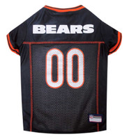 Pets First NFL Chicago Bears Screen Printed Mesh Dog Jersey - Navy Blue