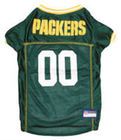 Pets First NFL Green Bay Packers Screen Printed Mesh Dog Jersey - Green