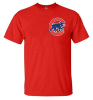 Fanatics Men's MLB Chicago Cubs Wordmark Baseball Short Sleeve T-Shirt - Red