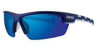 Epoch Eyewear Link Sport Sunglasses - Blue/White Frame & Blue Mirror Lenses