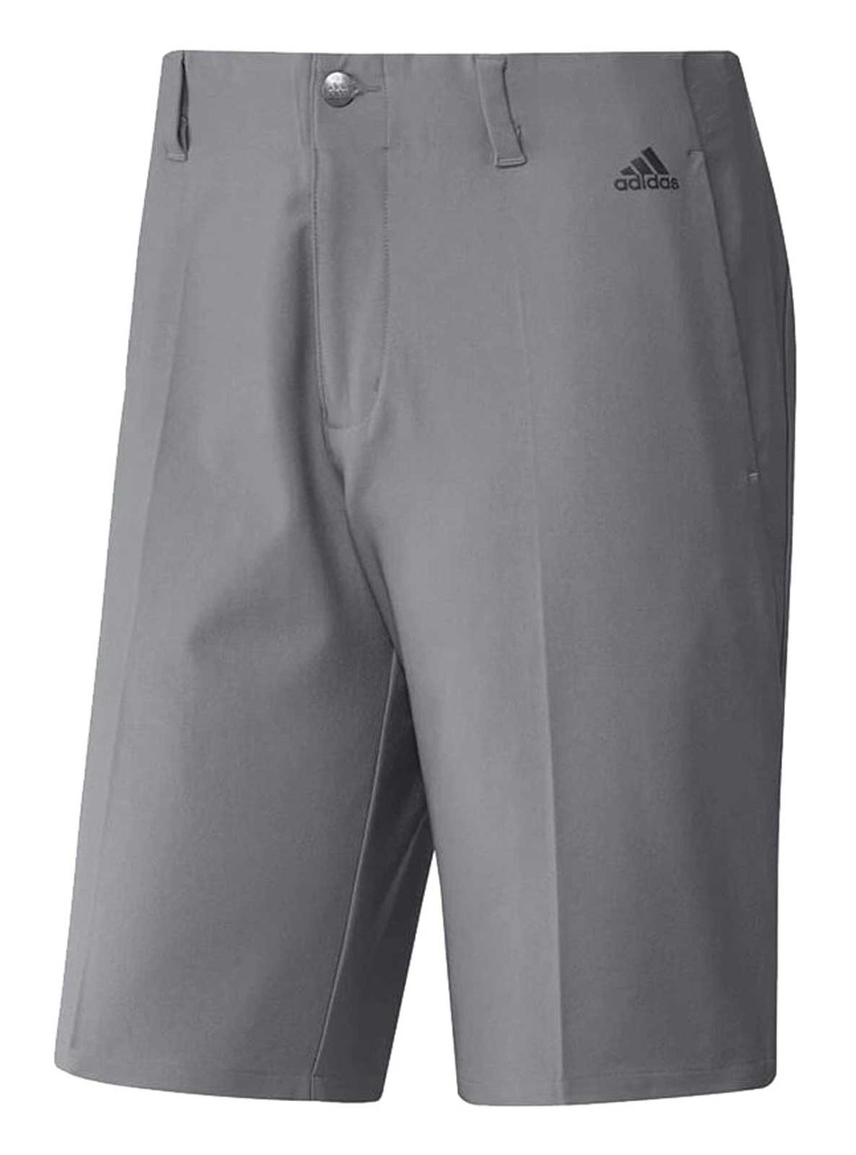 Adidas Men's Ultimate 3-Stripe Competition Moisture-Wicking Golf Shorts -  Gray - Sports Diamond
