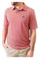 Southern Seam Kenzley Striped Short Sleeve Golf Polo Shirt - Double Pink