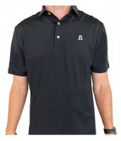 Southern Seam Eliza Embroidered Short Sleeve Golf Polo Shirt - Midnight Haze