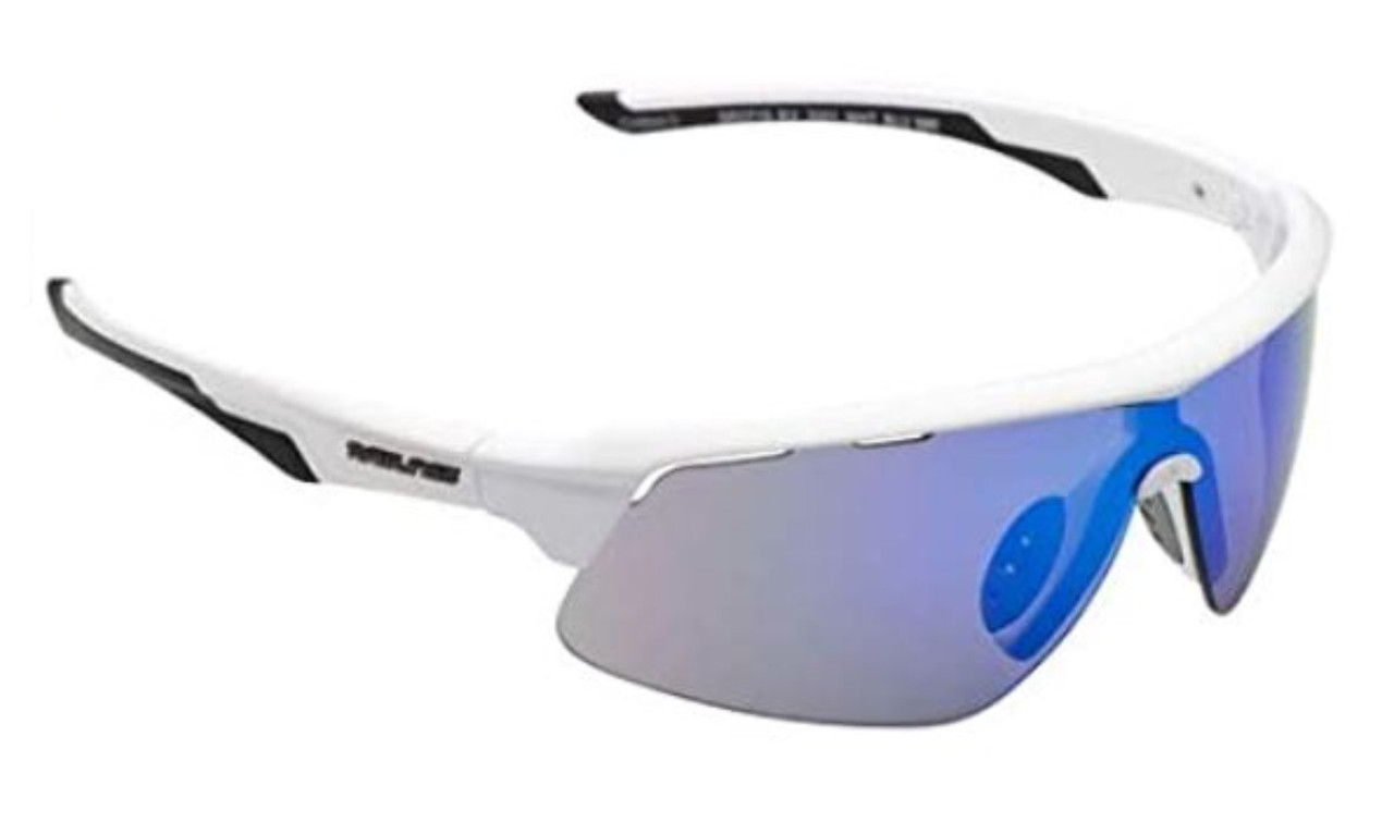 Rawlings QTS Boys Youth Sport Sunglasses White Frame & Blue Mirror