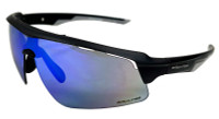 Rawlings FMR Mens Adult Sport Sunglasses� Black Frame & Black/Blue Mirror Lenses