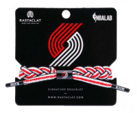 Rastaclat Basketball Portland Trail Blazers Home Braided Bracelet - White & Red