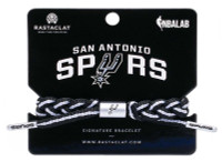 Rastaclat Basketball San Antonio Spurs Alternate Braided Bracelet - Black & Gray