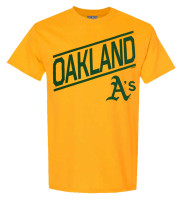 Fanatics Men's MLB Oakland Athletics Upward Momentum Short Sleeve Shirt, Yellow