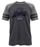 Fanatics Mens MLB Colorado Rockies Stadium Script Short Sleeve Crew Neck T-Shirt