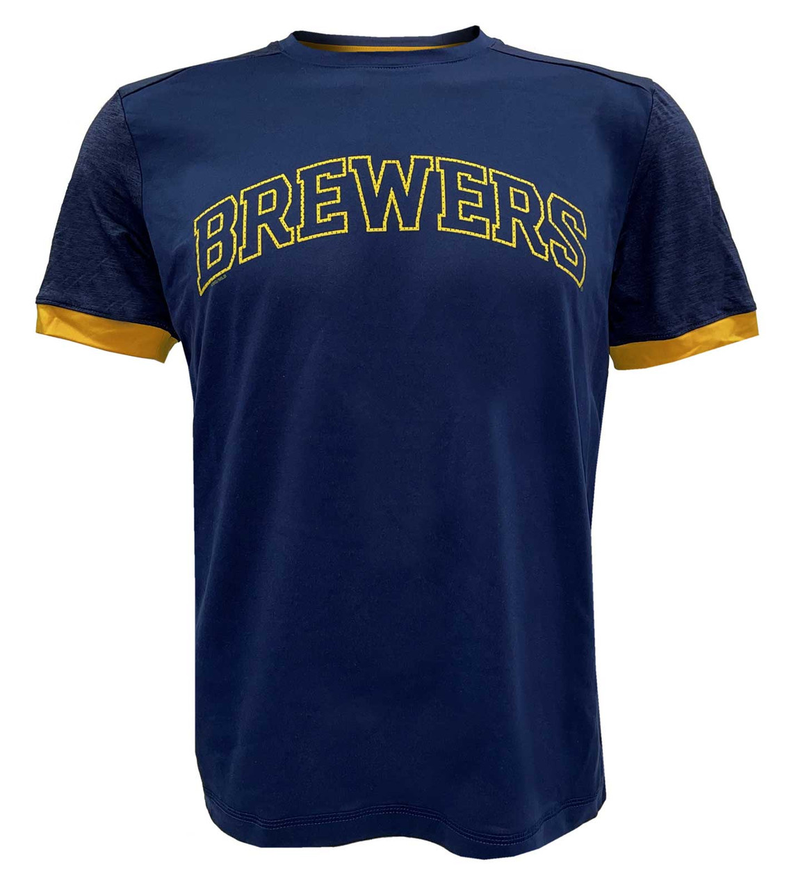 Fanatics Men's MLB Milwaukee Brewers Mesh Wordmark Short Sleeve TShirt