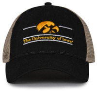 The Game University of Iowa Hawkeyes Hawk Logo Split Bar Adjustable Cap - Black