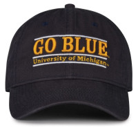 The Game University of Michigan Wolverines Go Blue Bar Design Adjustable Cap