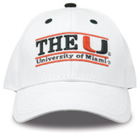 The Game University of Miami Hurricanes 'The U' Bar Adjustable Cap - White
