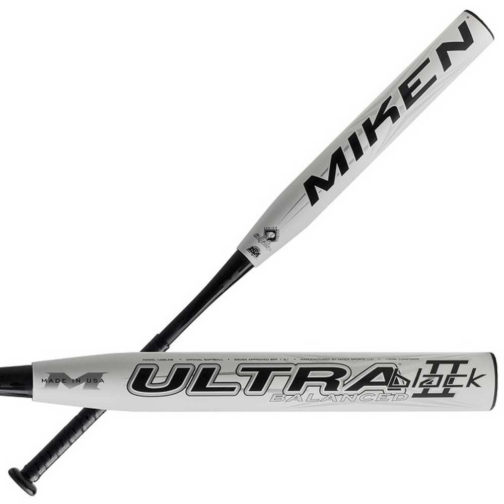 Miken Ultra II Balanced SSUSA Slowpitch Softball Bat Black/White