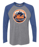 Fanatics Men's MLB New York Mets Jumbo Logo Long Sleeve Crew