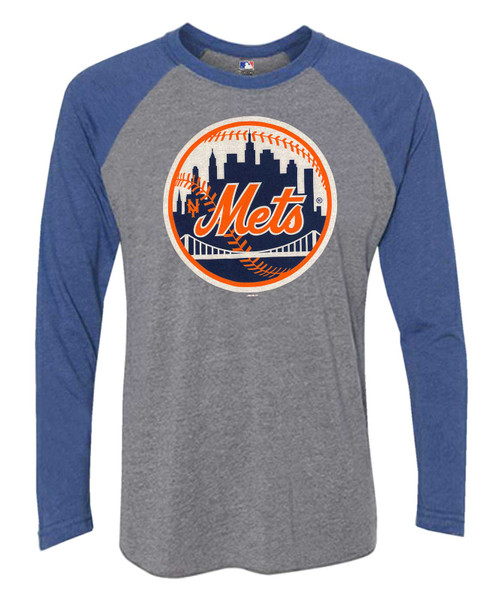 Fanatics Men's MLB New York Mets Jumbo Logo Long Sleeve Crew