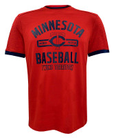 Fanatics Men's MLB Minnesota Twins Defender Arc Short Sleeve T-Shirt � Red