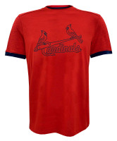 Fanatics Men's MLB St Louis Cardinals Mesh Wordmark Short Sleeve Crew Neck Tee