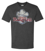 Fanatics Men's MLB Texas Rangers Coop Crew Short Sleeve Crew Neck T-Shirt, Gray