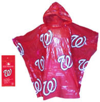 Storm Duds Washington Nationals Lightweight Adult Adjustable Hood Rain Poncho