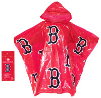 Storm Duds Boston Red Sox Lightweight Stadium Adult Adjustable Hood Rain Poncho