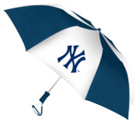 Storm Duds New York Yankees 48 inch Automatic Folding Umbrella - Navy/White