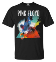 Rex Men's Pink Floyd Prism Short Sleeve Crew Neck Graphic T-Shirt - Black