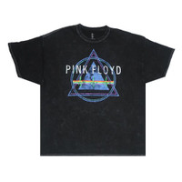 Rex Men's Pink Floyd Dark Side Of The Moon Short Sleeve Crew Neck T-Shirt, Black
