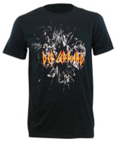 Men's Def Leppard Shatter Logo Short Sleeve Crew Neck Graphic T-Shirt - Black
