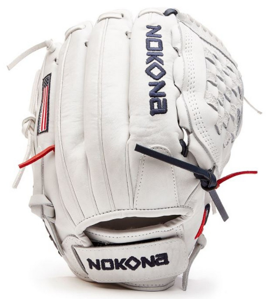 Nokona Women's 12.5" Fastpitch Softball Glove Mitt Closed  Kip Left Hand, RHT Sports Diamond