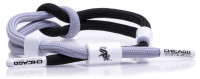 Rastaclat Baseball Chicago White Sox Outfield Knotted Bracelet - Silver & Black