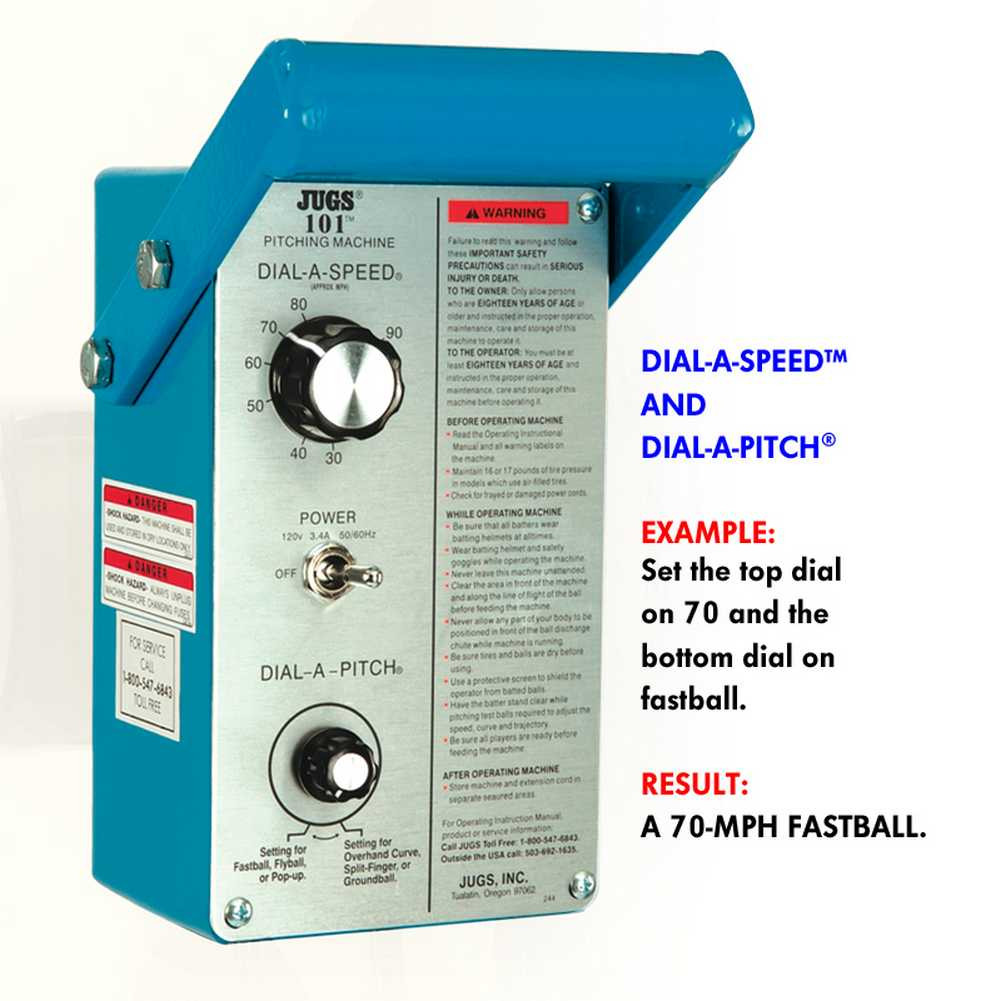 JUGS 101 Series Baseball Pitching Machine, High Schools & Colleges Size. M1010 Sports Diamond