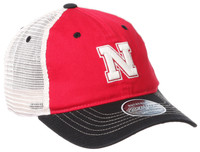 Zephyr University Of Nebraska Stowe �N� Logo Unstructured Adjustable Trucker Cap