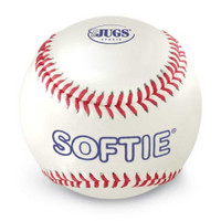 JUGS Softie 9" Genuine Leather Practice Baseballs - 1 Dozen (12) White. B5100