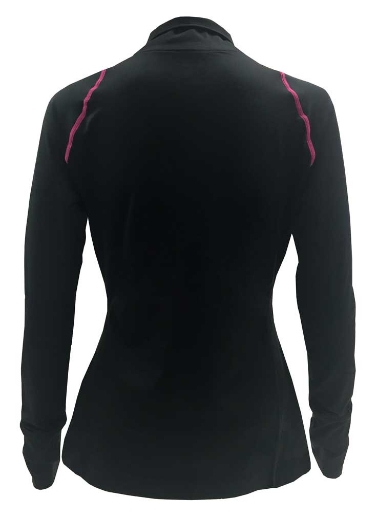 361 Degrees Women's Full Zip Athletic Running Jacket, Black